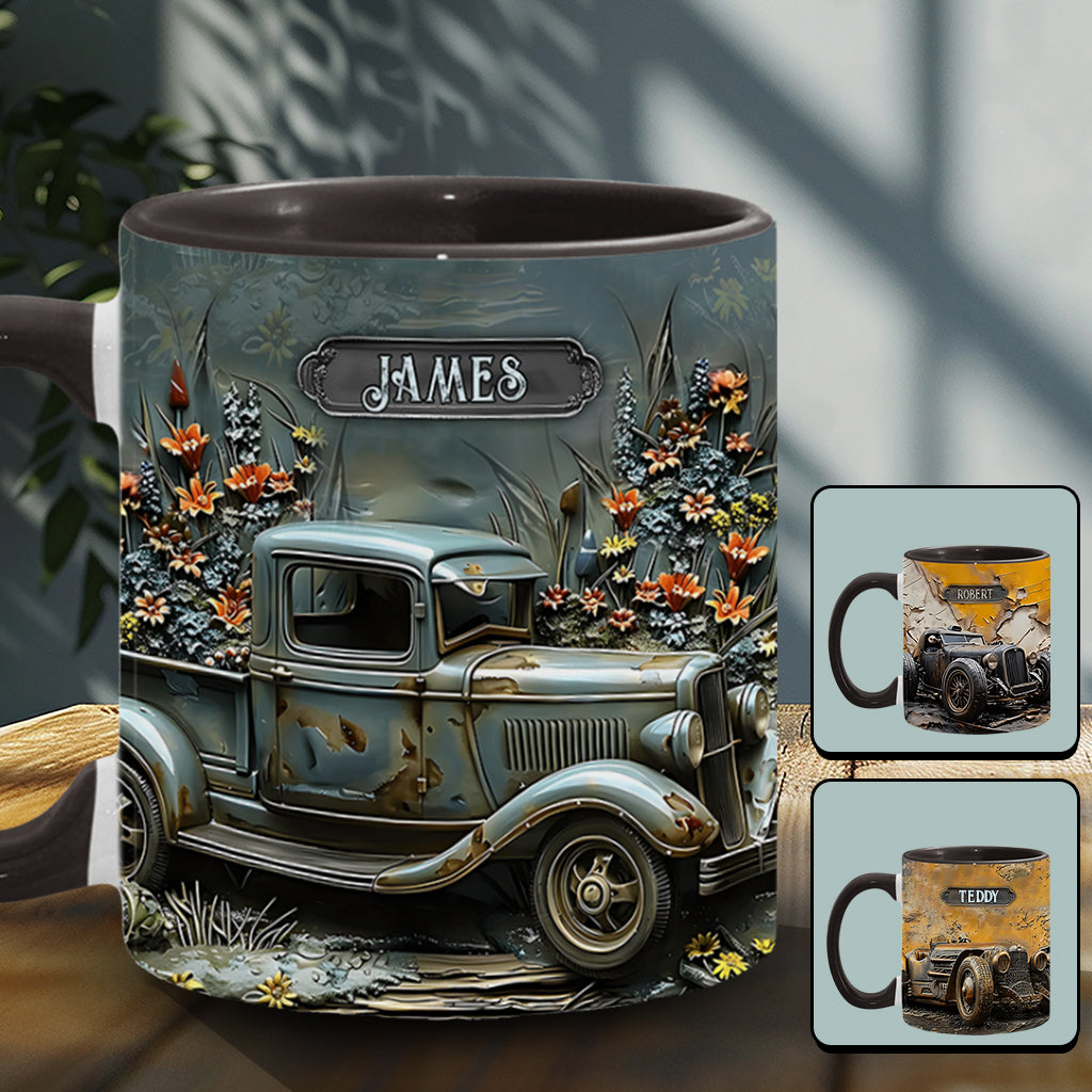 Mug personnalisé à l'effigie d'une voiture classique ou d'une muscle car.