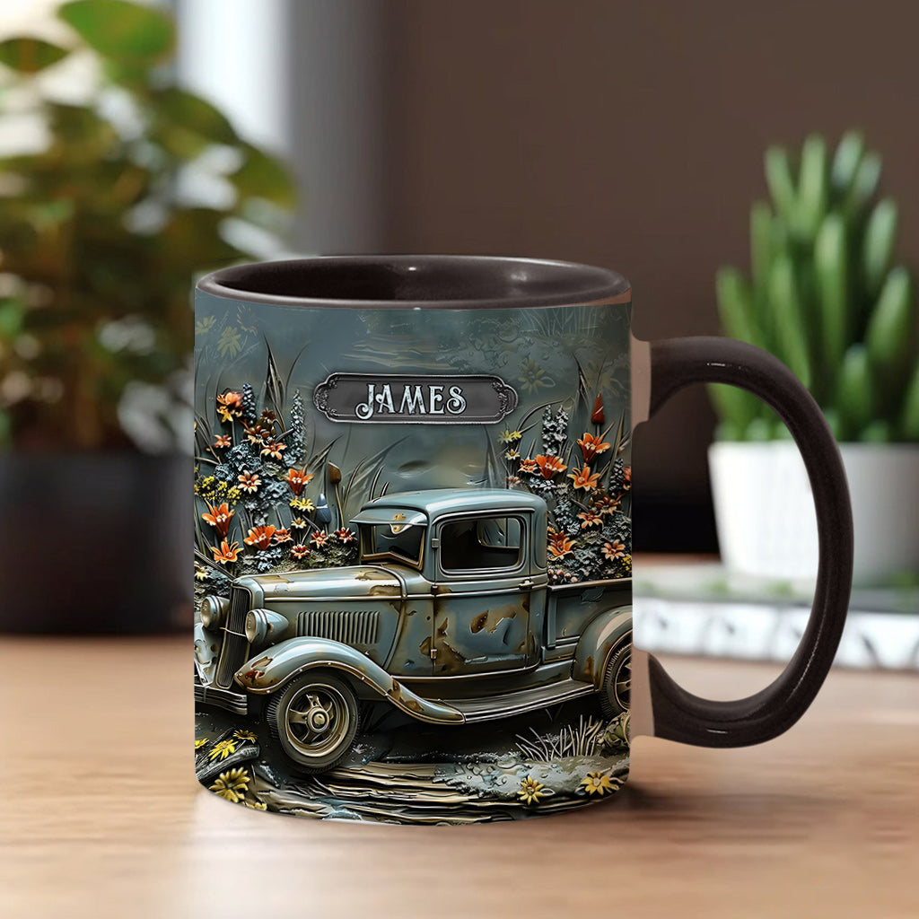 Mug personnalisé à l'effigie d'une voiture classique ou d'une muscle car.