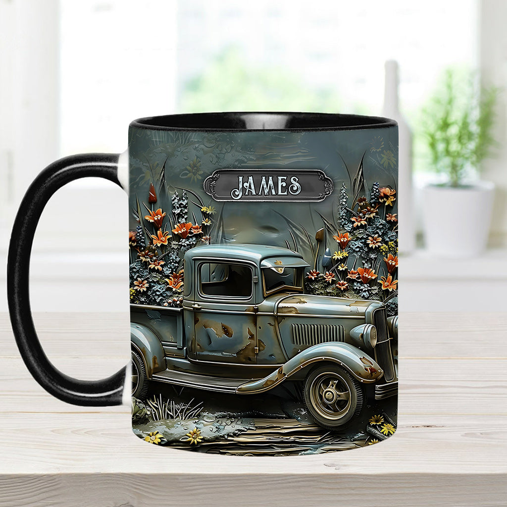 Mug personnalisé à l'effigie d'une voiture classique ou d'une muscle car.
