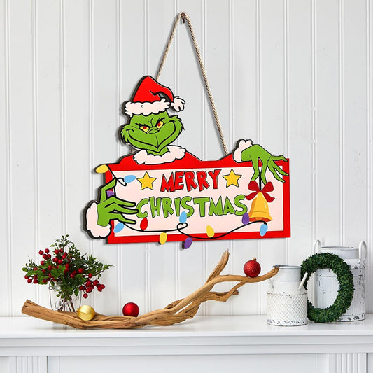 Joyeux Noël - Panneau en bois personnalisé « Étole de Noël »