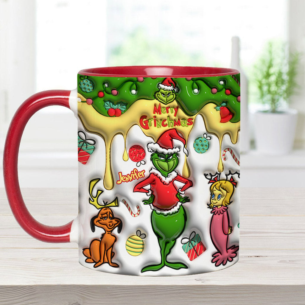 Joyeux Grinchmas - Mug personnalisé avec étole de Noël