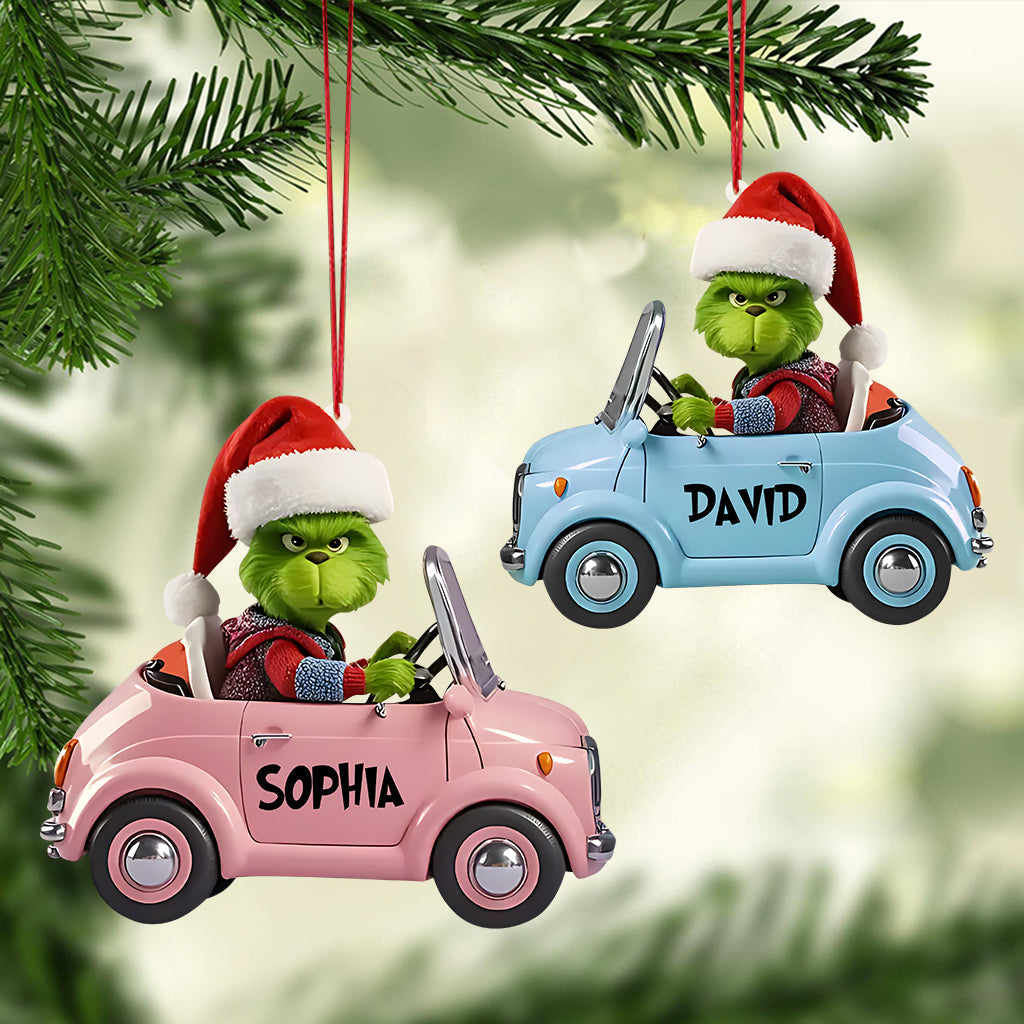 En voiture - Ornement de Noël étole personnalisé