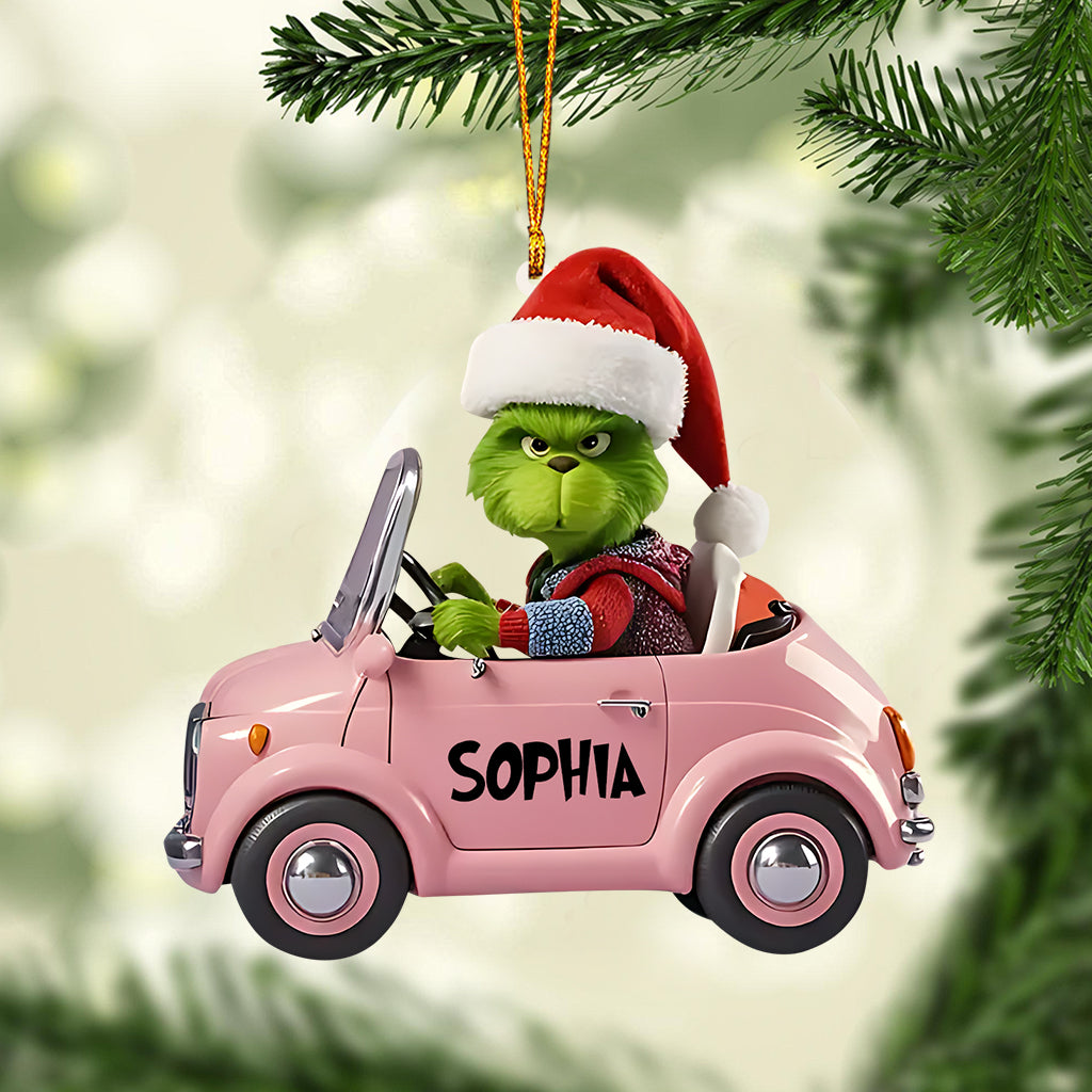 En voiture - Ornement de Noël étole personnalisé
