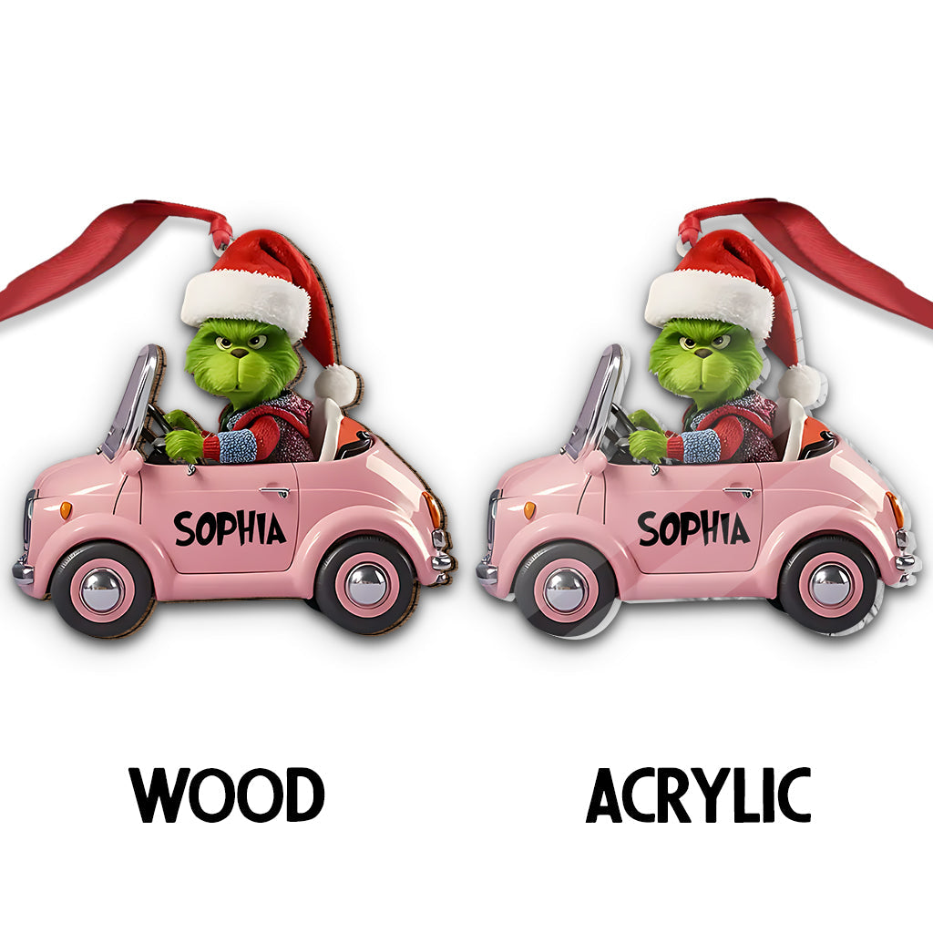 En voiture - Ornement de Noël étole personnalisé