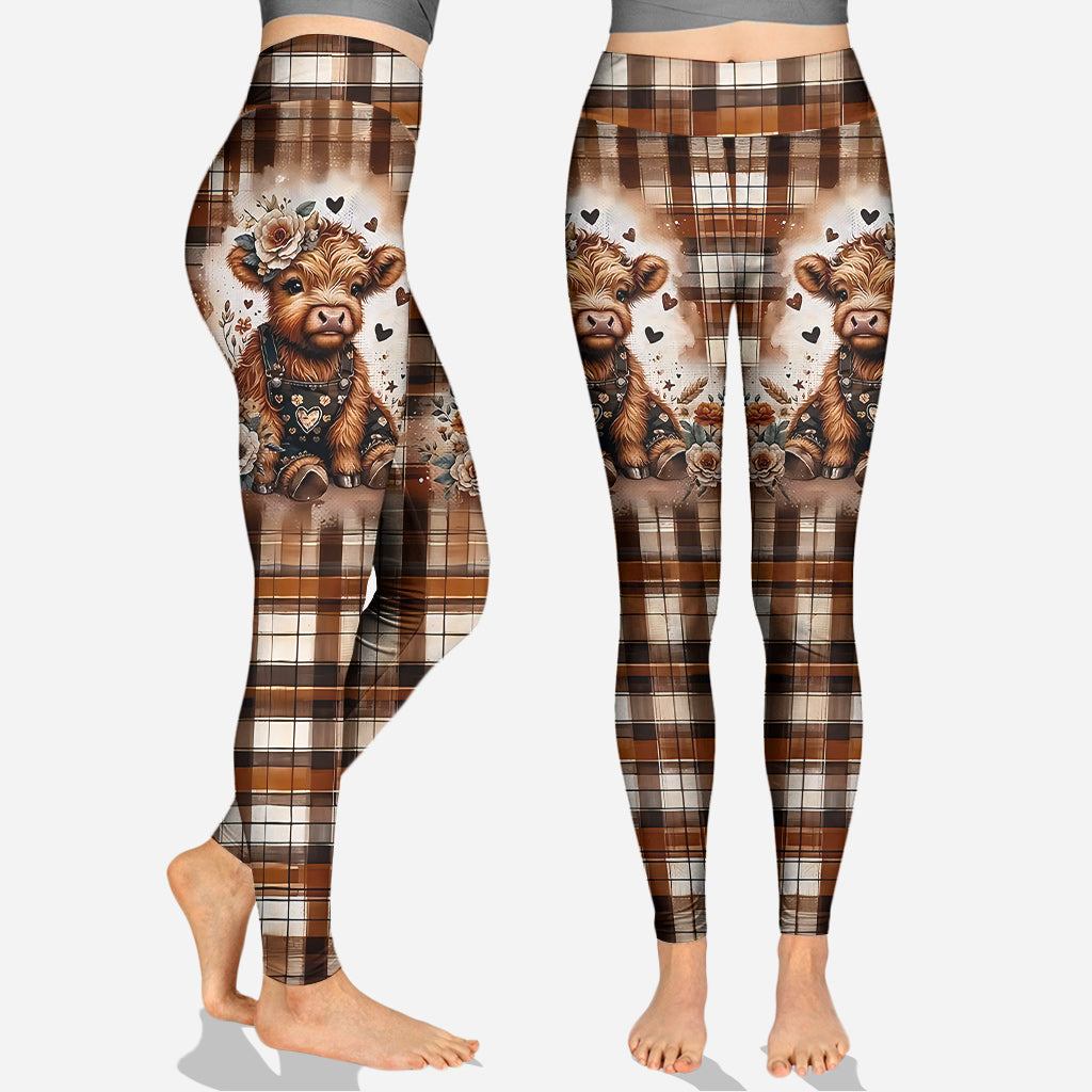 Love Highland Cows - Personalized Highland Cow Hoodie and Leggings