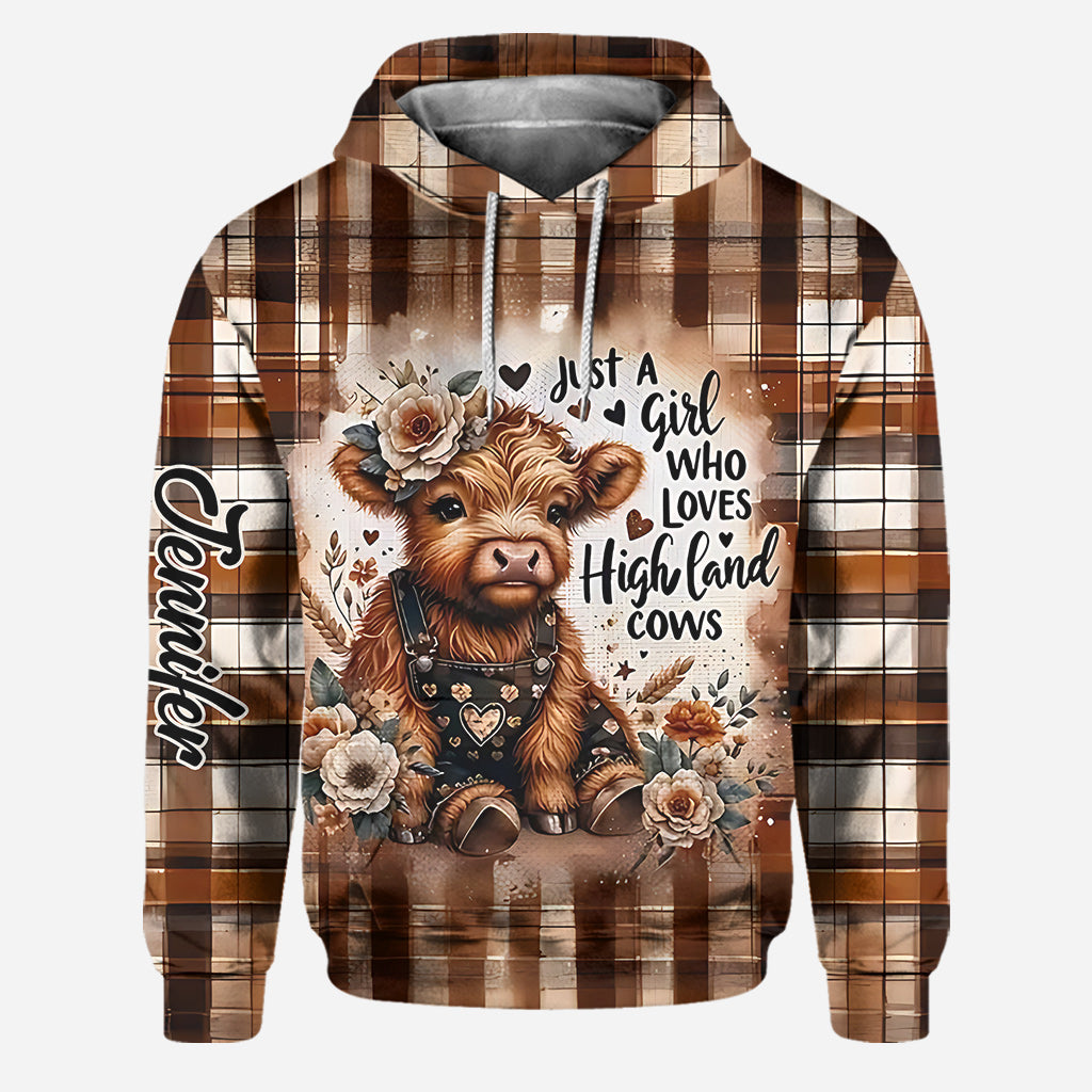 Love Highland Cows - Personalized Highland Cow Hoodie and Leggings