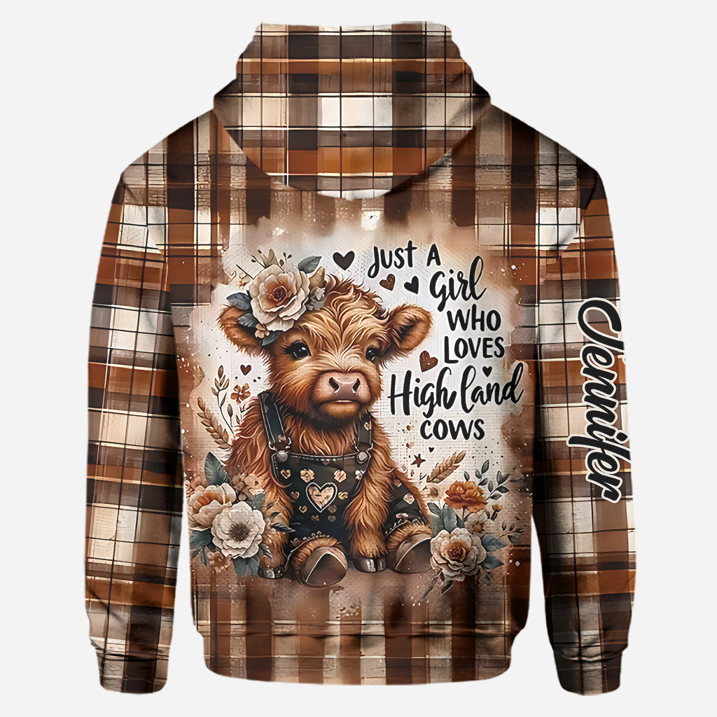 Love Highland Cows - Personalized Highland Cow Hoodie and Leggings