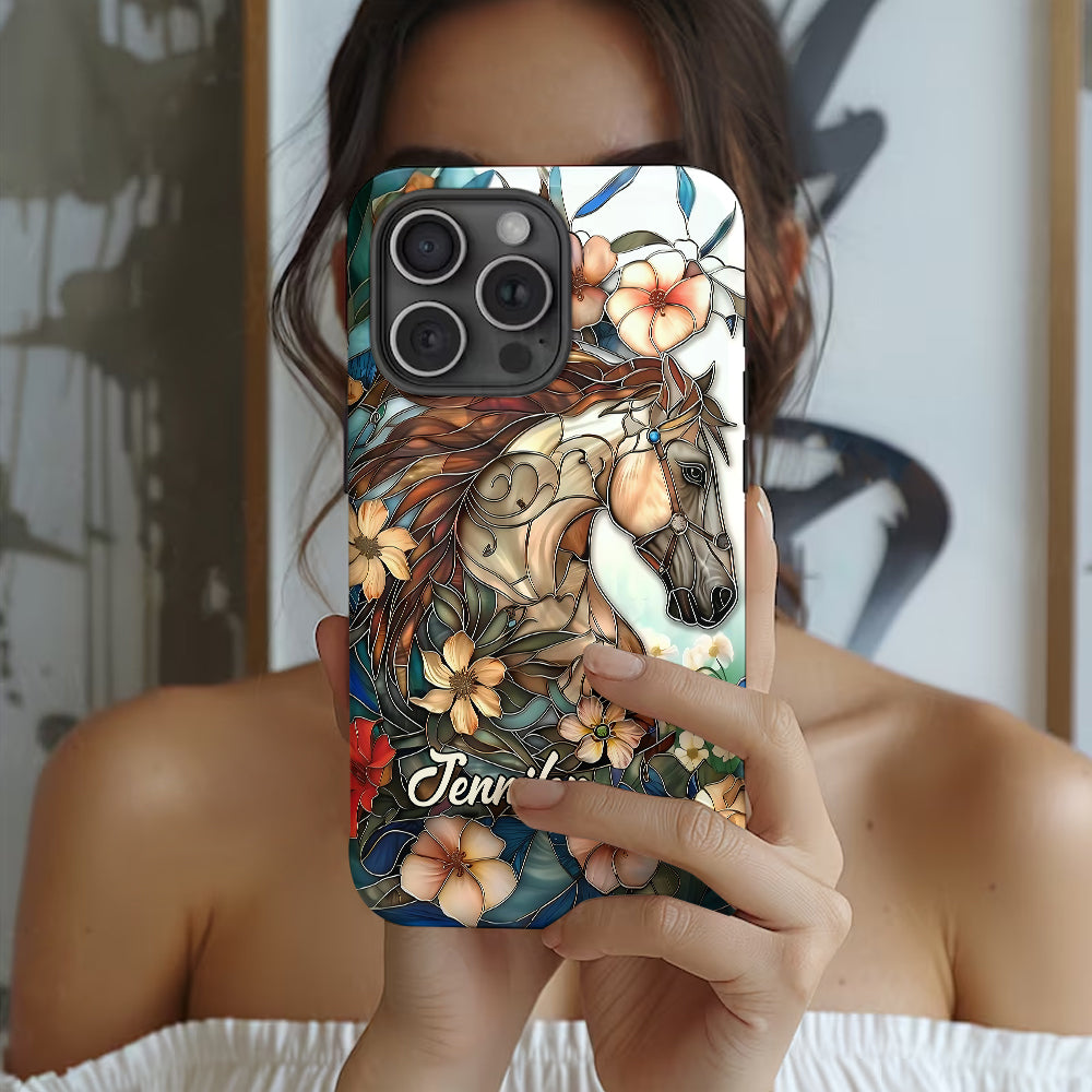 Love Horses - Personalized Horse Full Print Phone Case