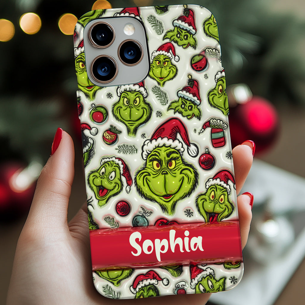 Green Character - Personalized Stole Christmas Full Print Phone Case