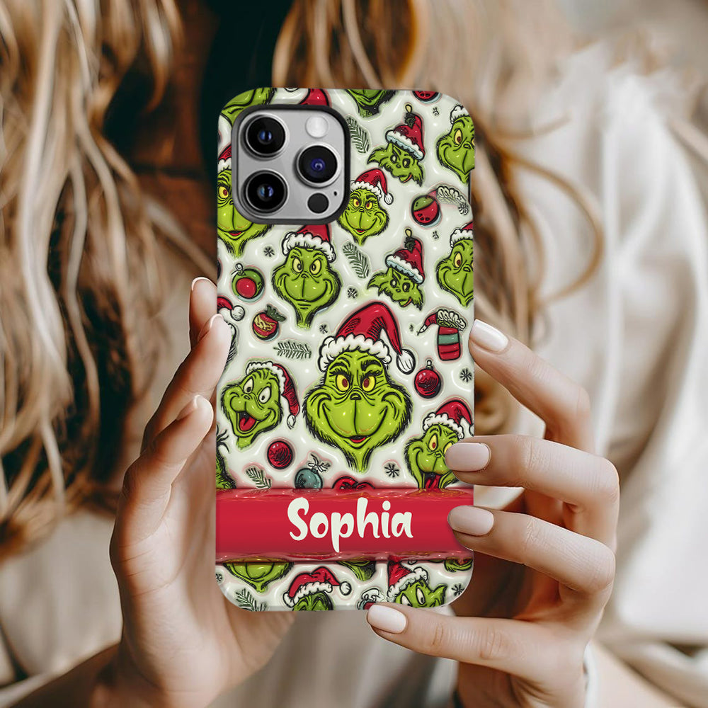 Green Character - Personalized Stole Christmas Full Print Phone Case