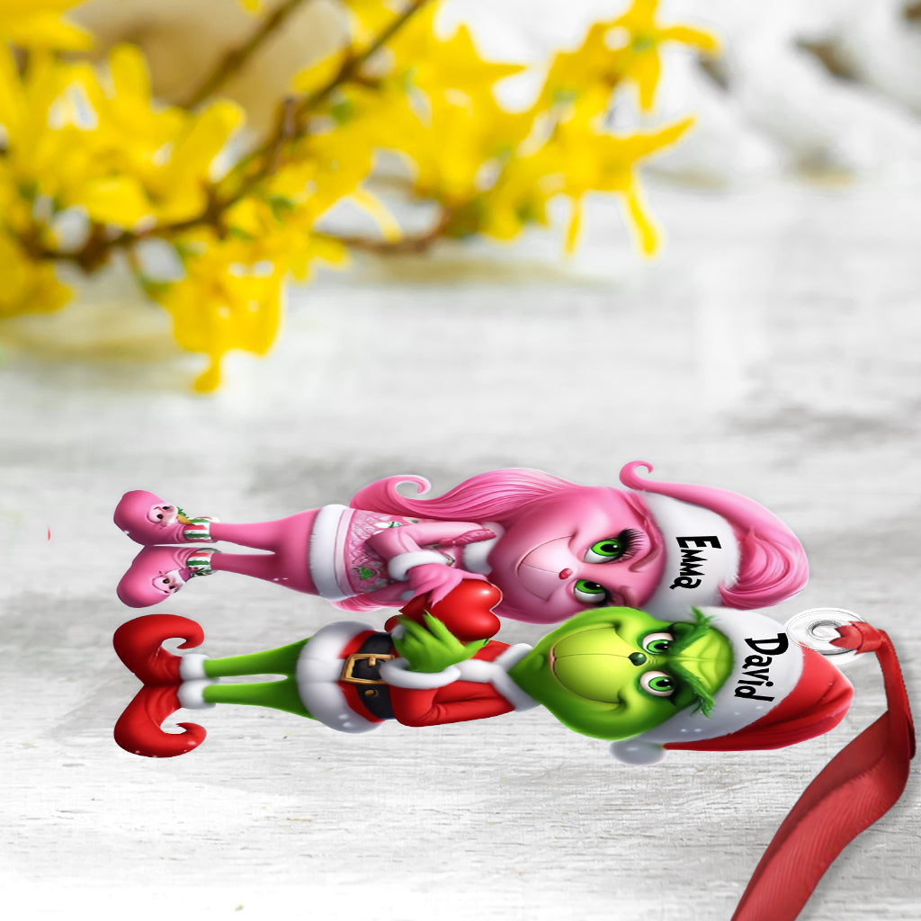 Joyeux Grinchmas - Étole de Noël personnalisée, ornement de Noël en forme de décoration sur mesure