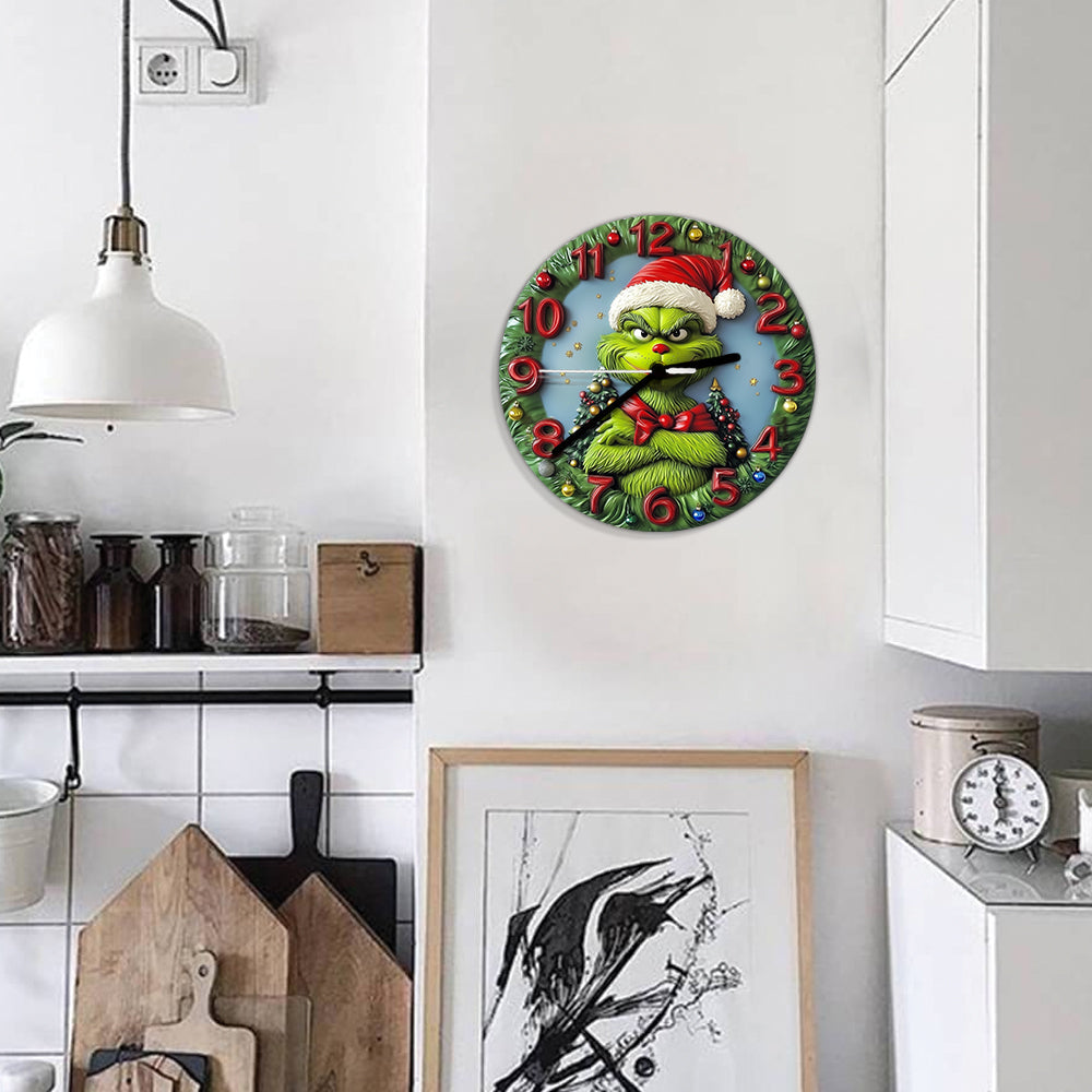 Merry Grinchmas - Stole Christmas Wall Clock