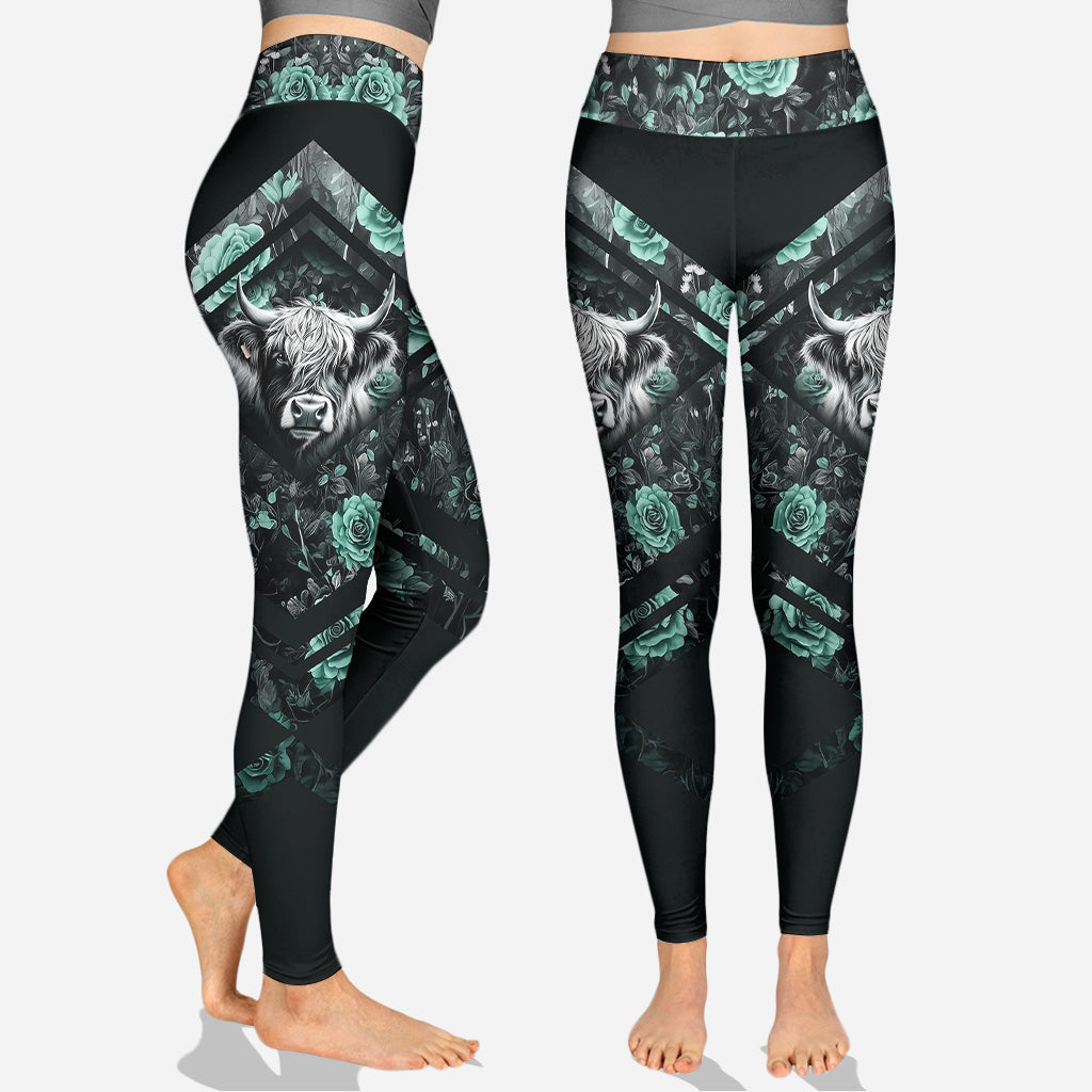 Purple Cow - Personalized Highland Cow Hoodie and Leggings