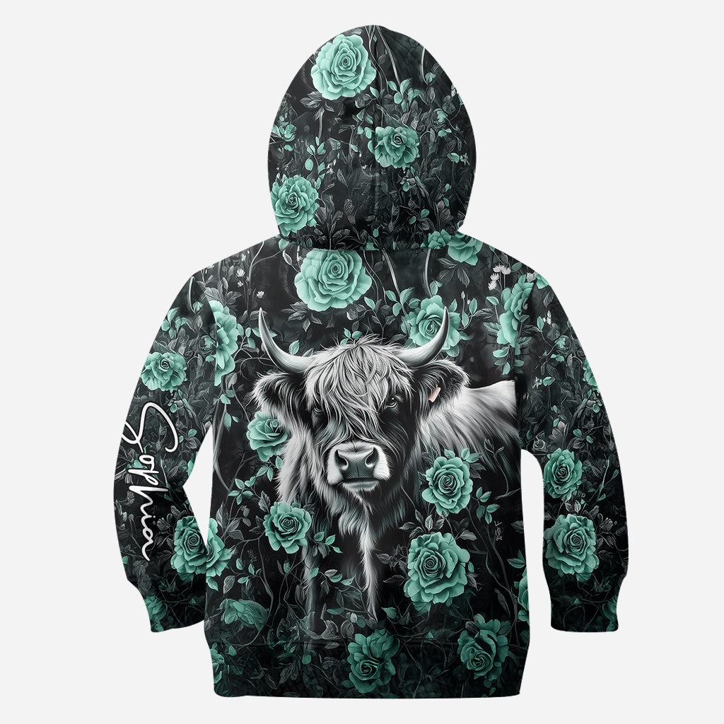 Purple Cow - Personalized Highland Cow Hoodie and Leggings