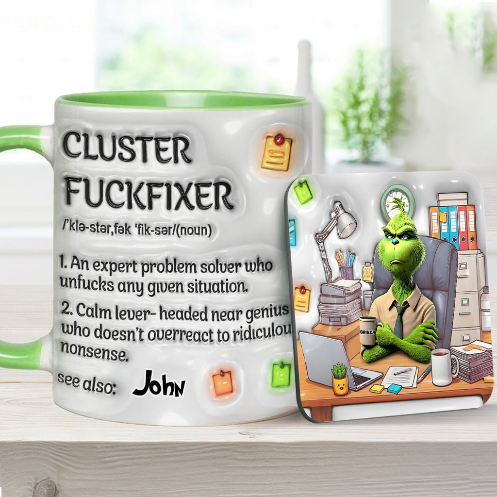 Cluster F*** Fixer - Personalized Stole Christmas Accent Mug