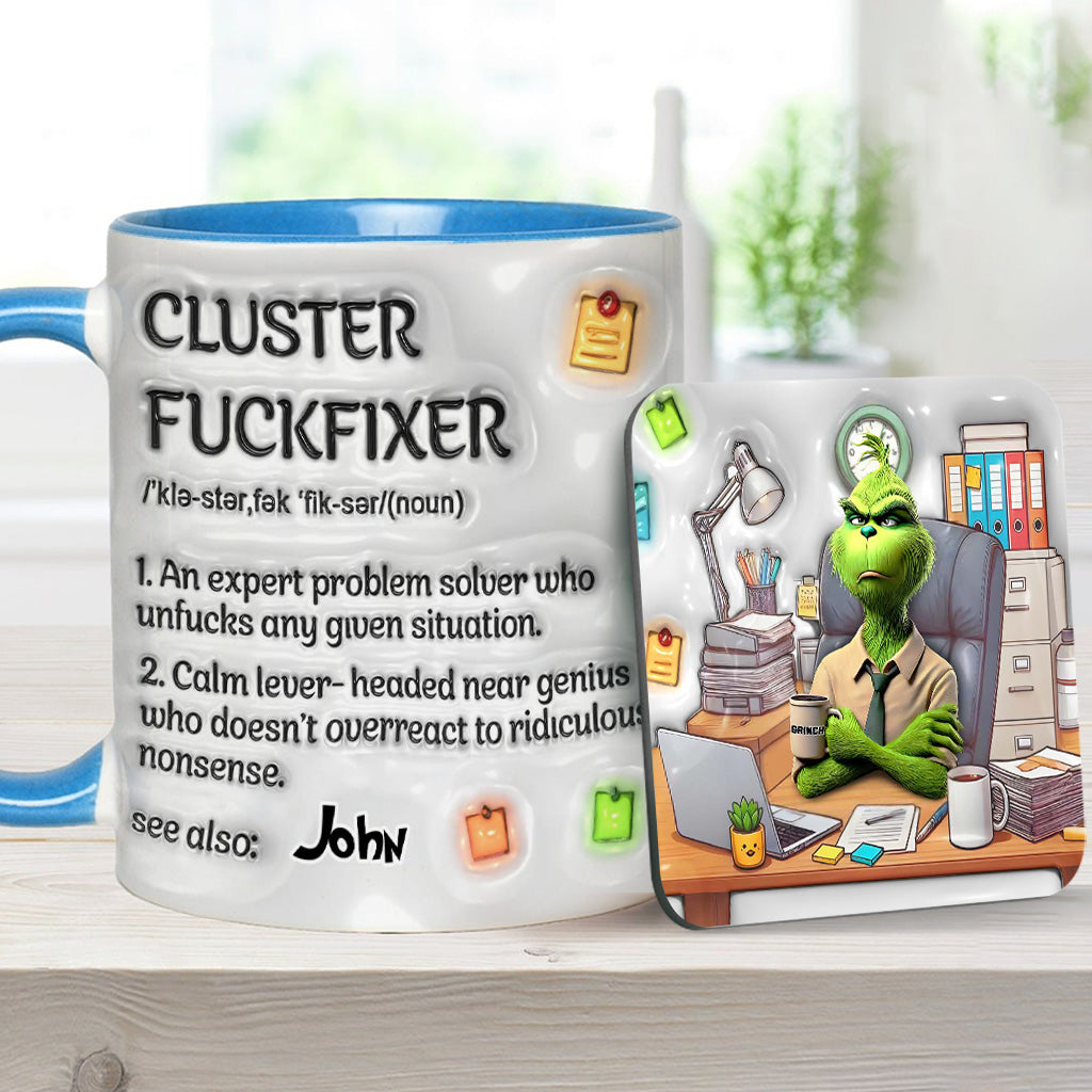 Cluster F*** Fixer - Personalized Stole Christmas Accent Mug