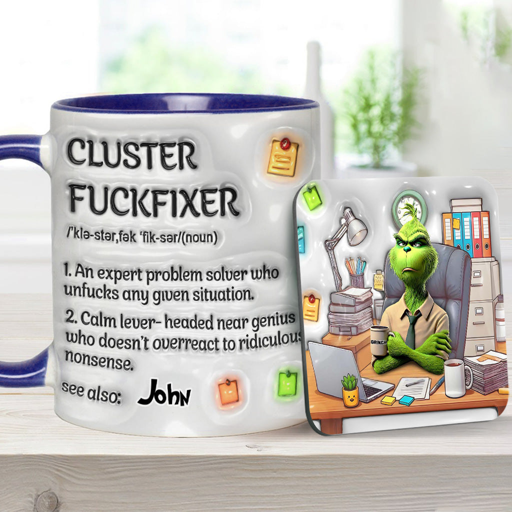 Cluster F*** Fixer - Personalized Stole Christmas Accent Mug