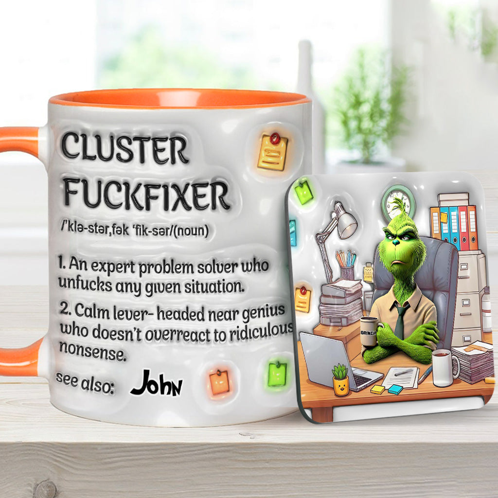 Cluster F*** Fixer - Personalized Stole Christmas Accent Mug
