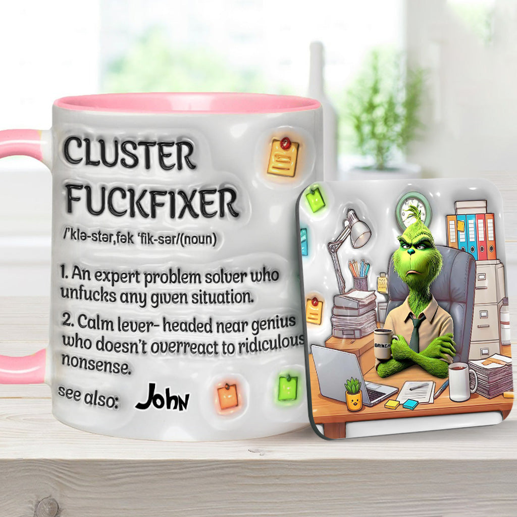 Cluster F*** Fixer - Personalized Stole Christmas Accent Mug