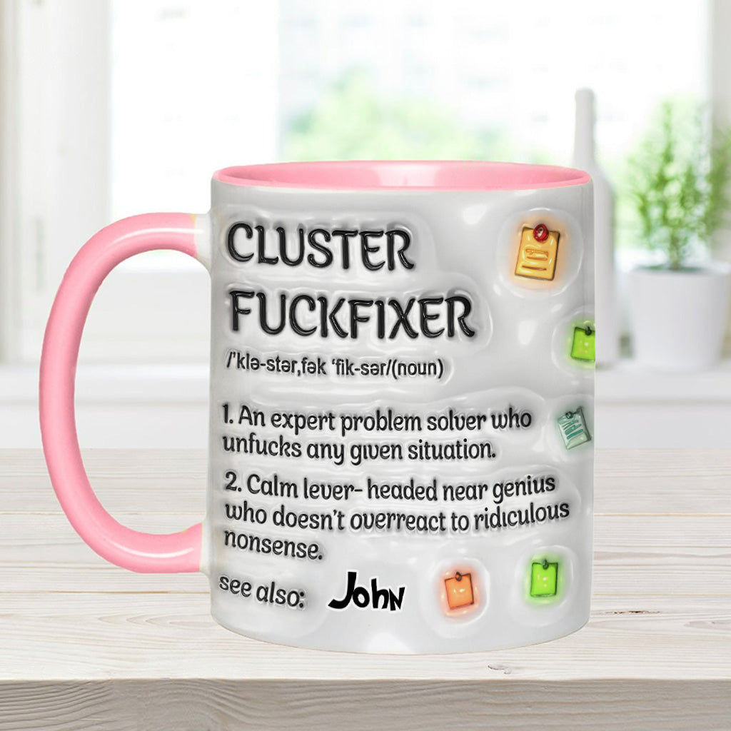 Cluster F*** Fixer - Personalized Stole Christmas Accent Mug