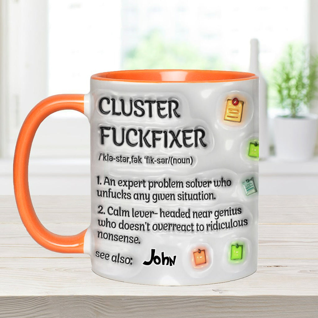 Cluster F*** Fixer - Personalized Stole Christmas Accent Mug