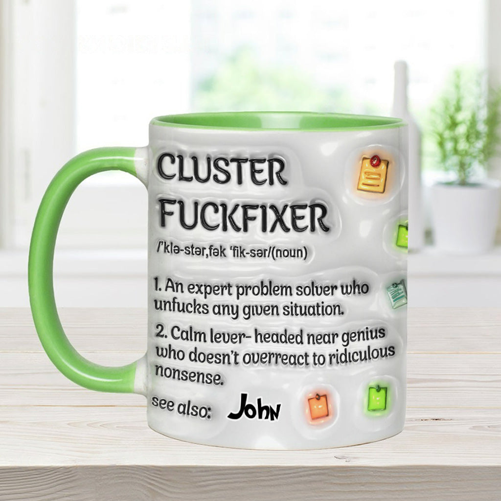 Cluster F*** Fixer - Personalized Stole Christmas Accent Mug