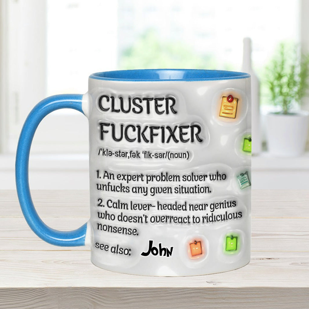 Cluster F*** Fixer - Personalized Stole Christmas Accent Mug