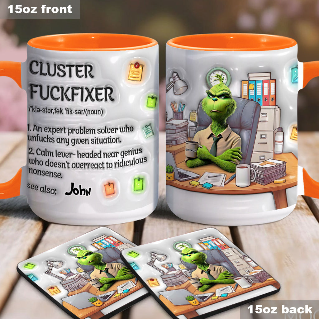 Cluster F*** Fixer - Personalized Stole Christmas Accent Mug