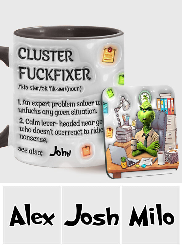 Cluster F*** Fixer - Personalized Stole Christmas Accent Mug