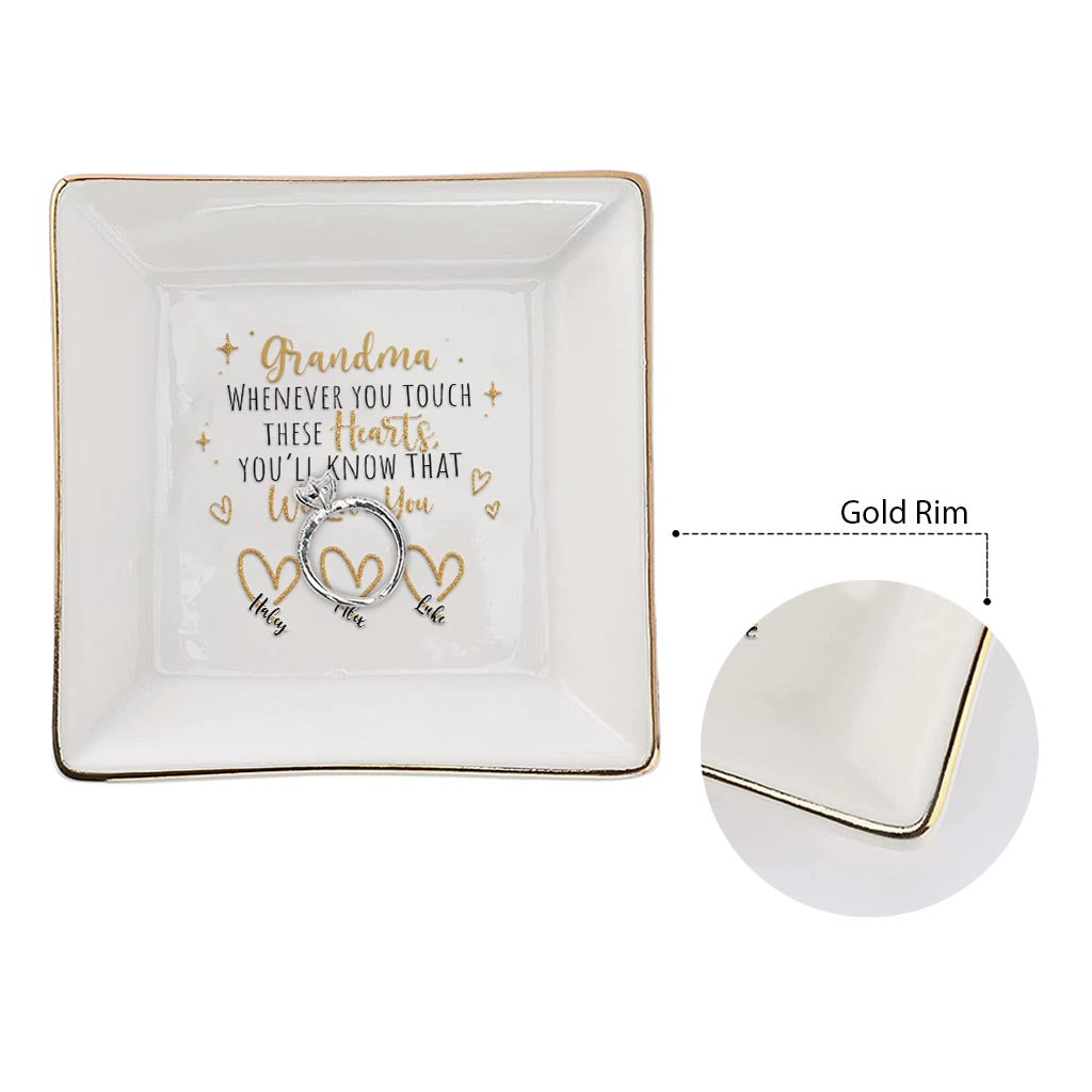 À chaque fois que vous le touchez - Cadeau pour maman, grand-mère, papa, grand-père - Porte-bijoux personnalisé