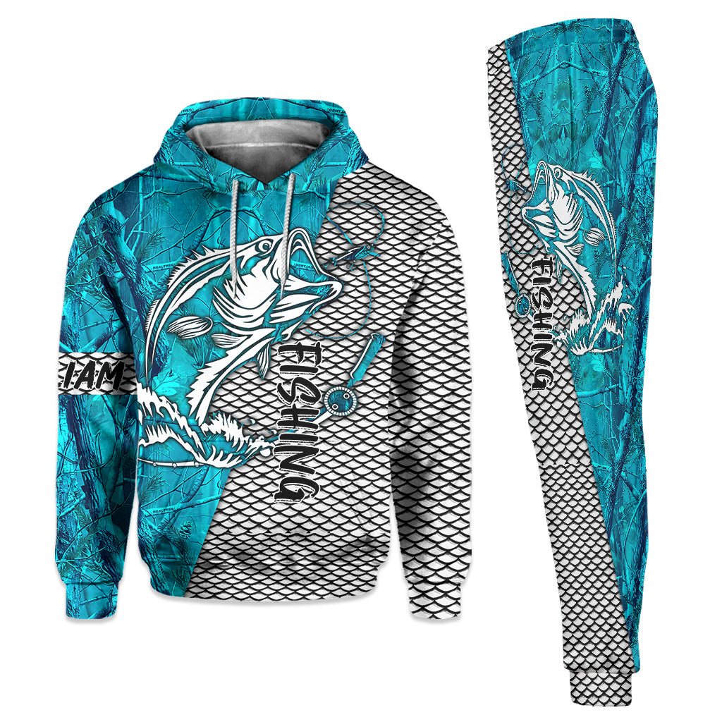 Passionné de pêche ? Sweat à capuche et pantalon de survêtement personnalisés sur le thème de la pêche