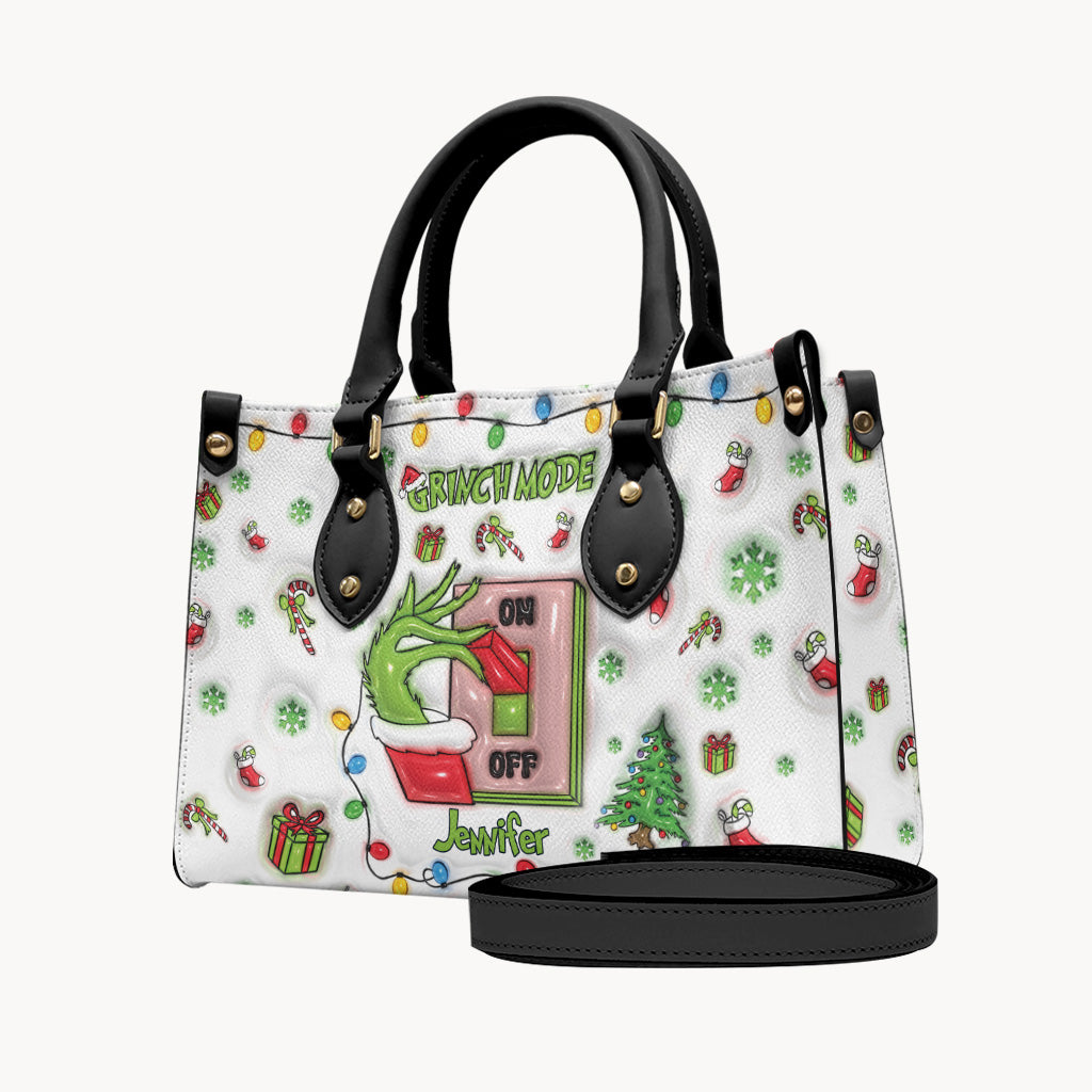 Mode Noël activé - Étole de Noël personnalisée - Sac à main en cuir