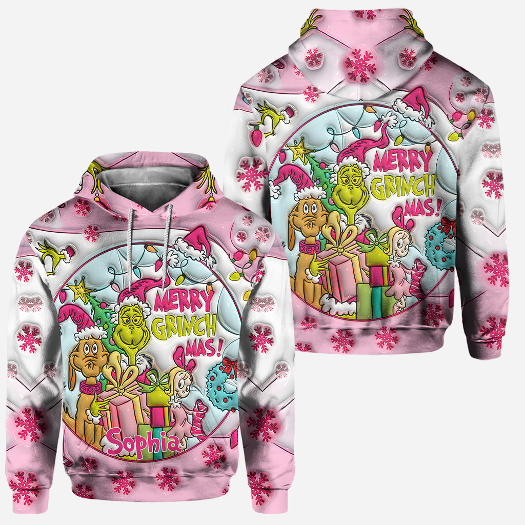 Noël rose - Sweat à capuche et leggings personnalisés avec étole de Noël