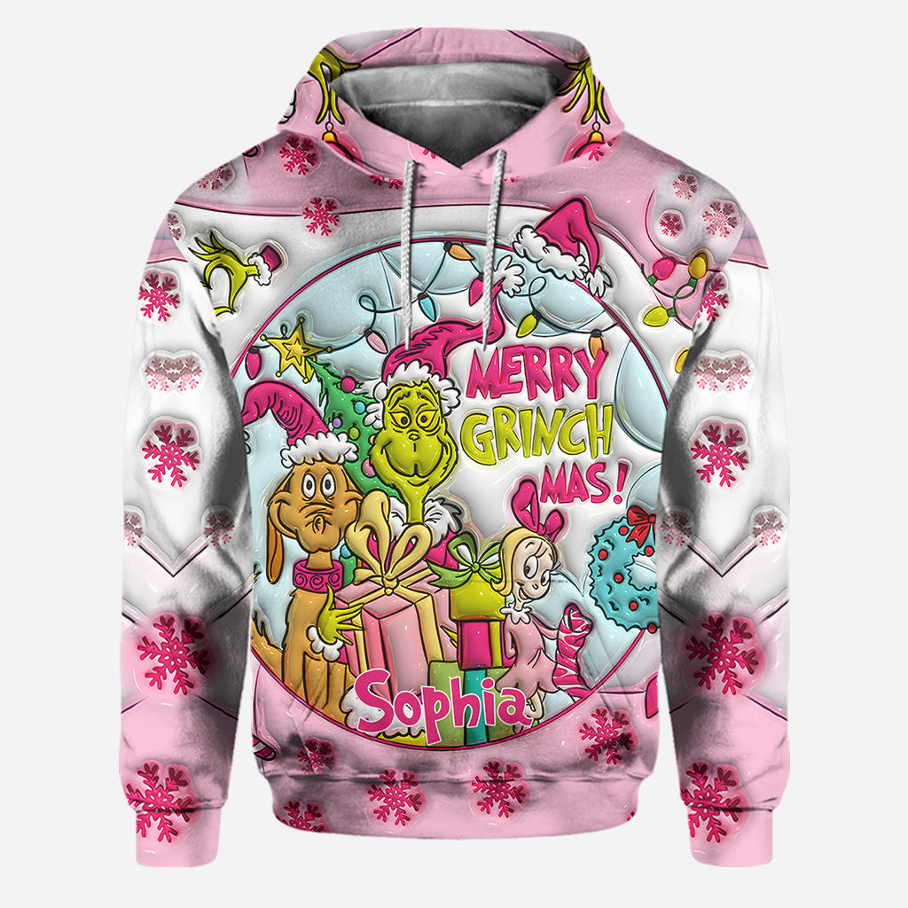 Noël rose - Sweat à capuche et leggings personnalisés avec étole de Noël
