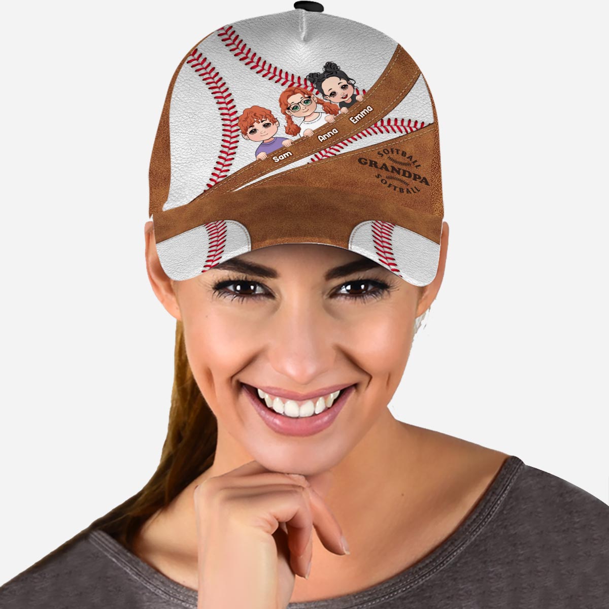 Maman, Grand-mère, Papa - Casquette de baseball classique personnalisée
