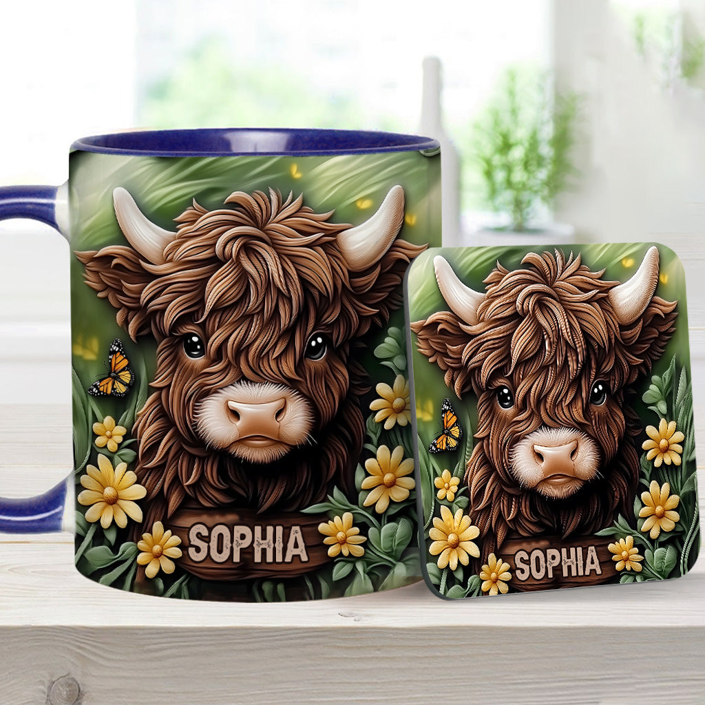 Mug personnalisé « Bébé vache des Highlands »