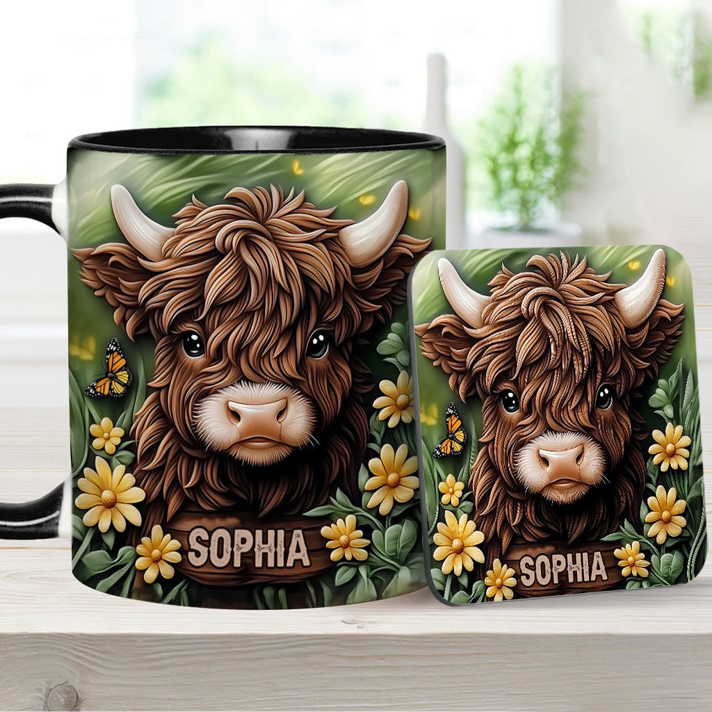 Mug personnalisé « Bébé vache des Highlands »