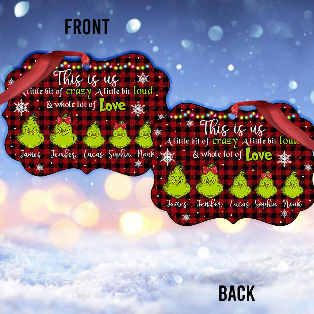 This Is Us Vert - Étole de Noël personnalisée (Impression recto verso)