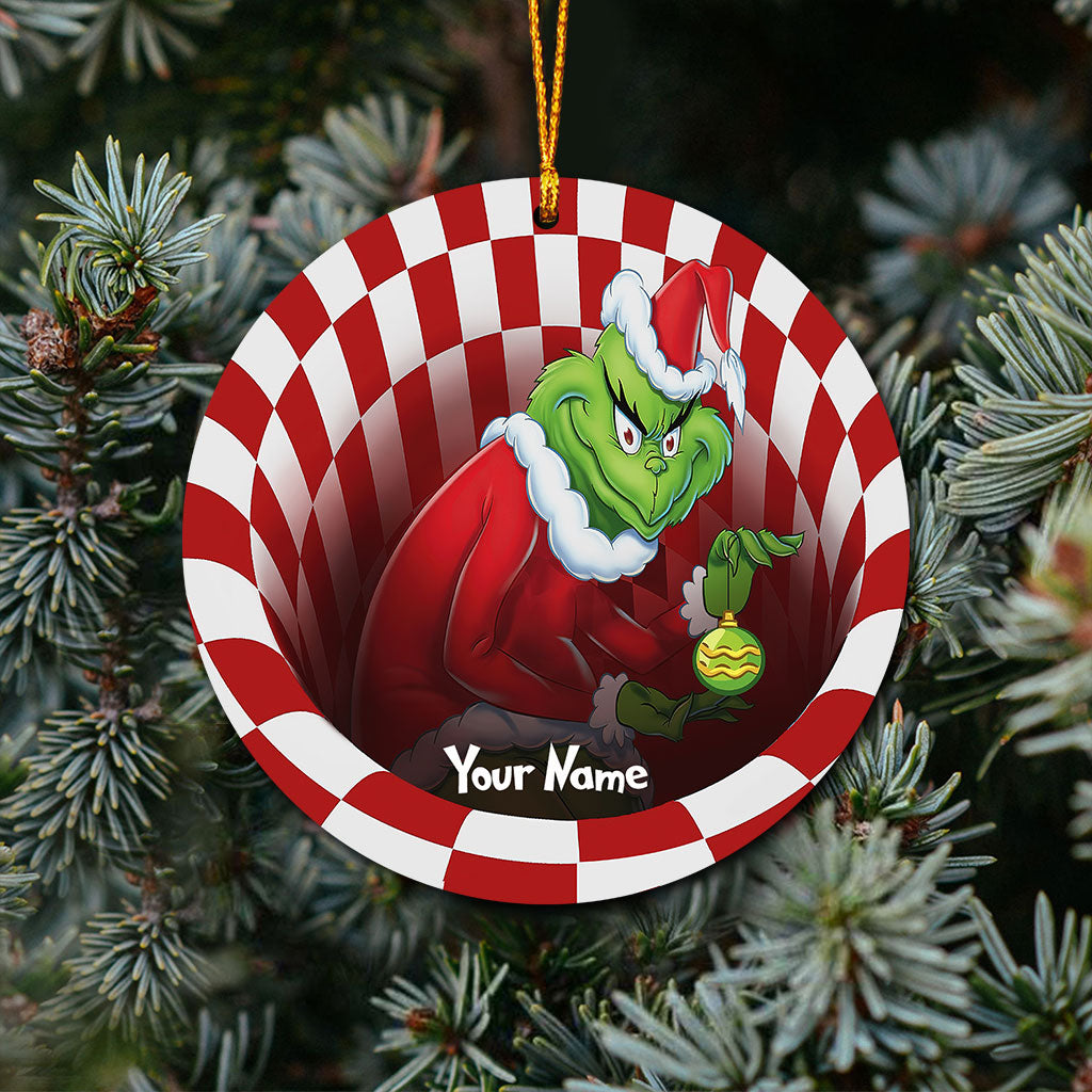 Green Mischief - Ornement d'étole de Noël personnalisé (Imprimé des deux côtés)