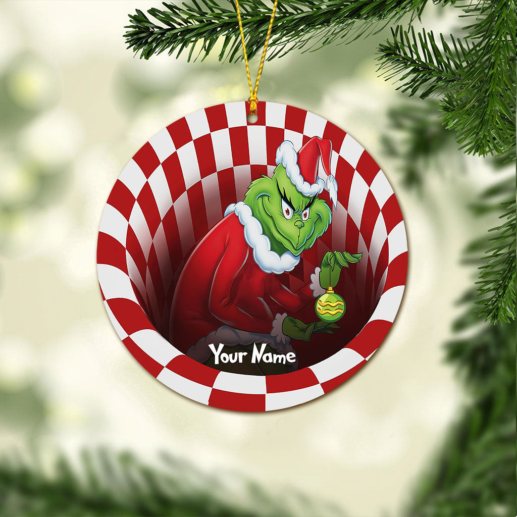 Green Mischief - Ornement d'étole de Noël personnalisé (Imprimé des deux côtés)
