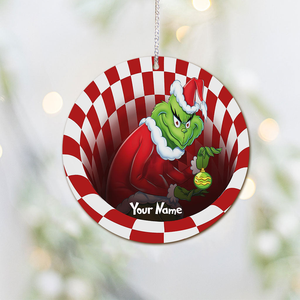 Green Mischief - Ornement d'étole de Noël personnalisé (Imprimé des deux côtés)