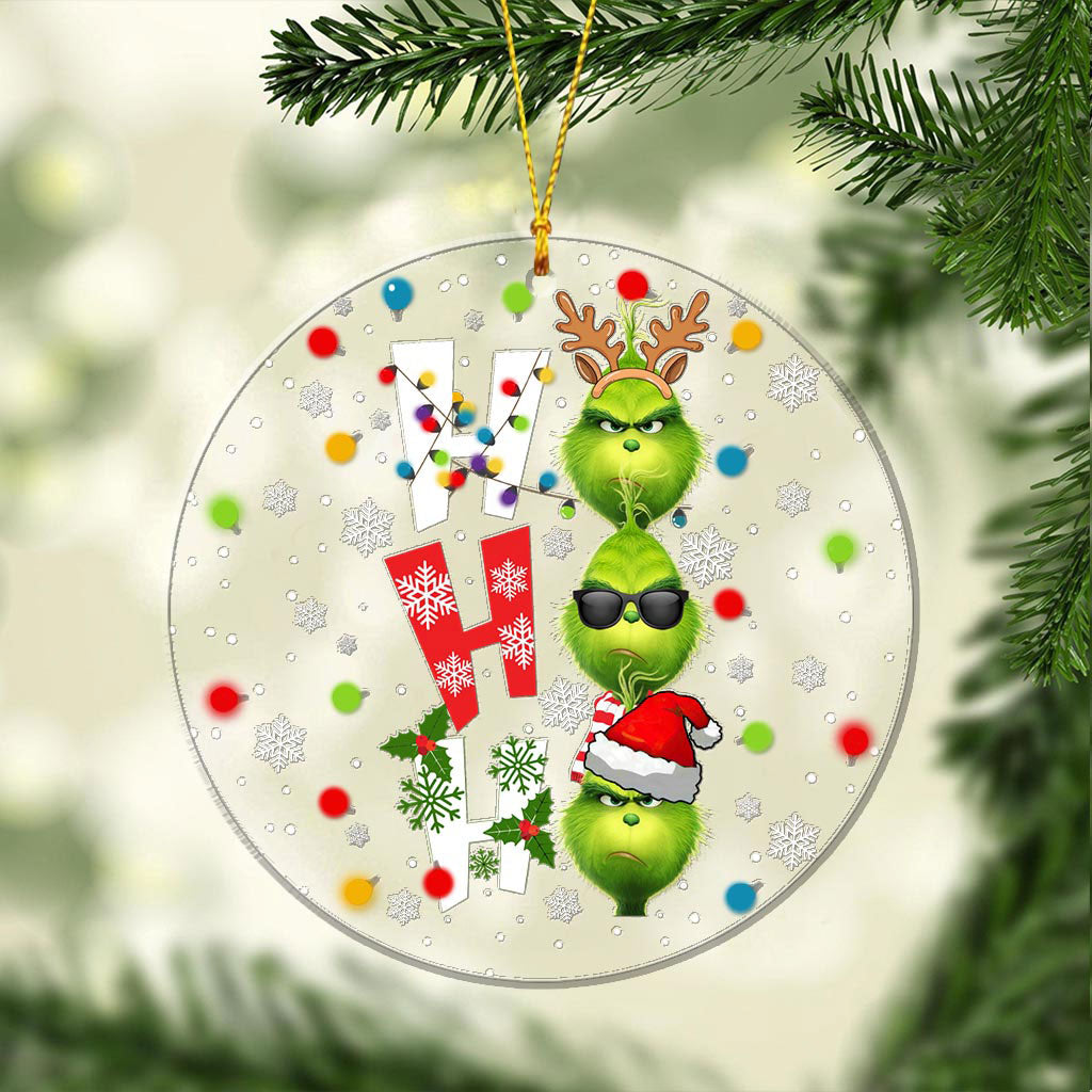 Ho Ho Ho Green - Ornement transparent étole de Noël