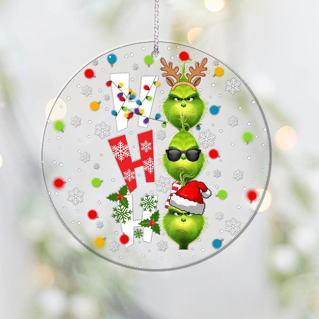 Ho Ho Ho Green - Ornement transparent étole de Noël