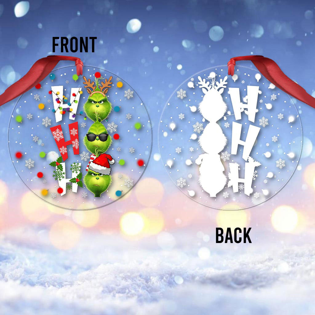 Ho Ho Ho Green - Ornement transparent étole de Noël