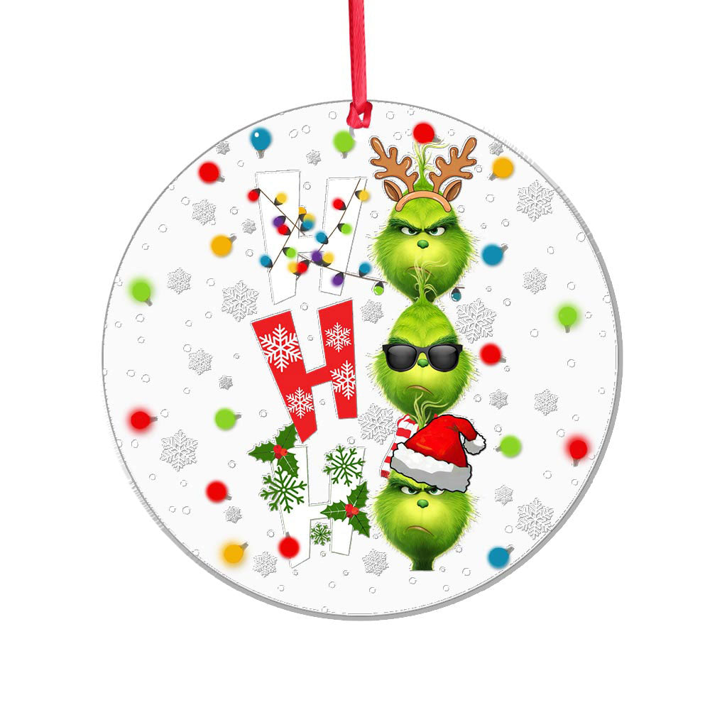 Ho Ho Ho Green - Ornement transparent étole de Noël