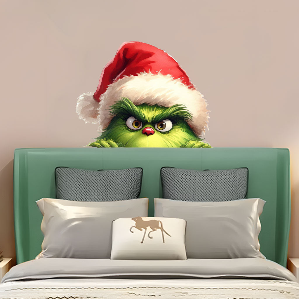 Green Peeking - Stole Christmas Wall Decal