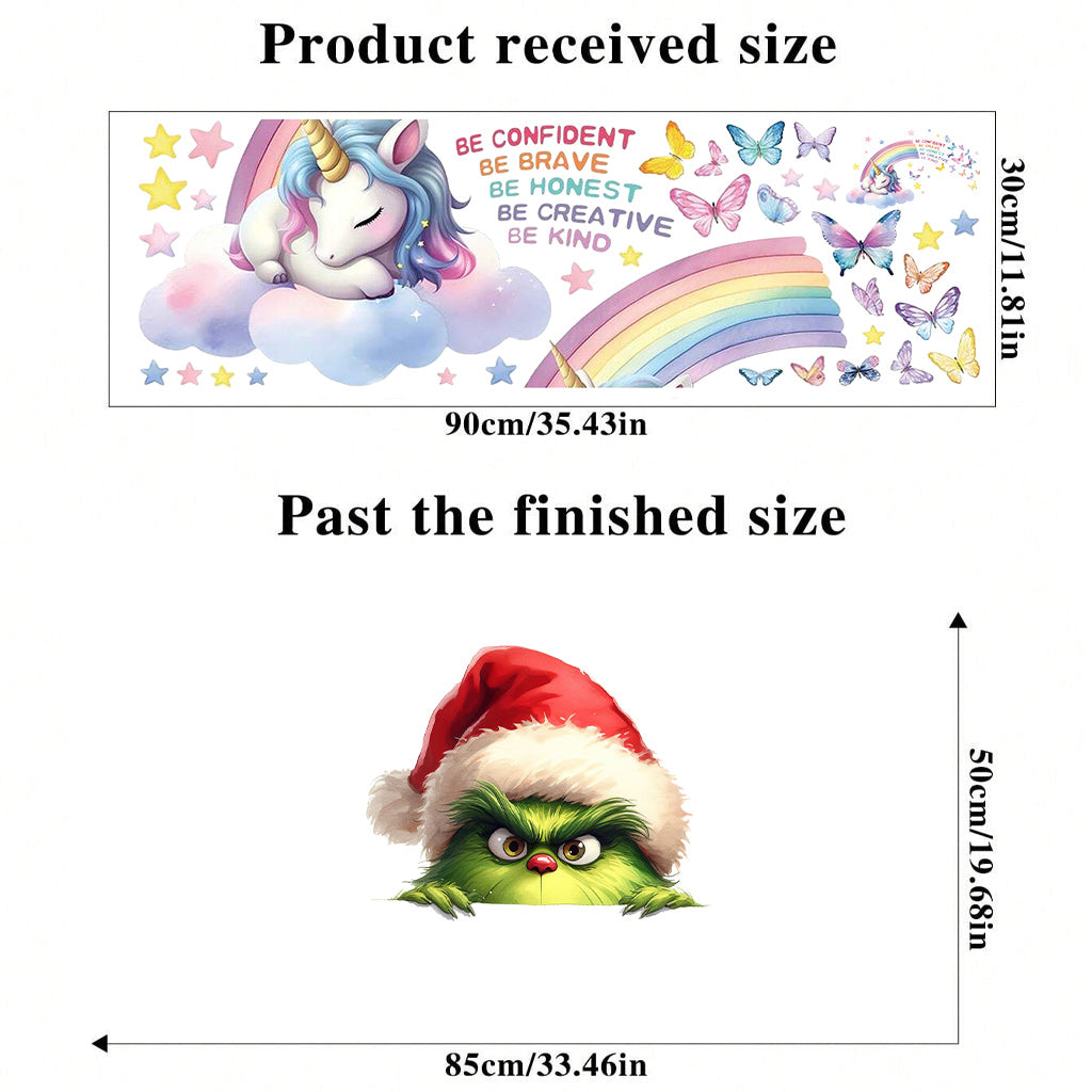 Green Peeking - Stole Christmas Wall Decal