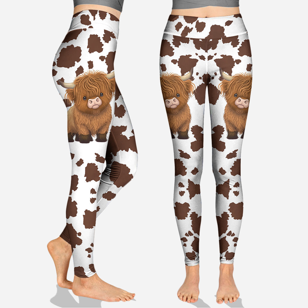 Just A Girl Who Loves Highland Cow - Personalized Highland Cow Hoodie and Leggings