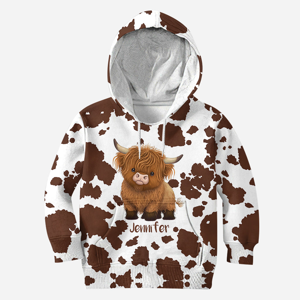 Just A Girl Who Loves Highland Cow - Personalized Highland Cow Hoodie and Leggings