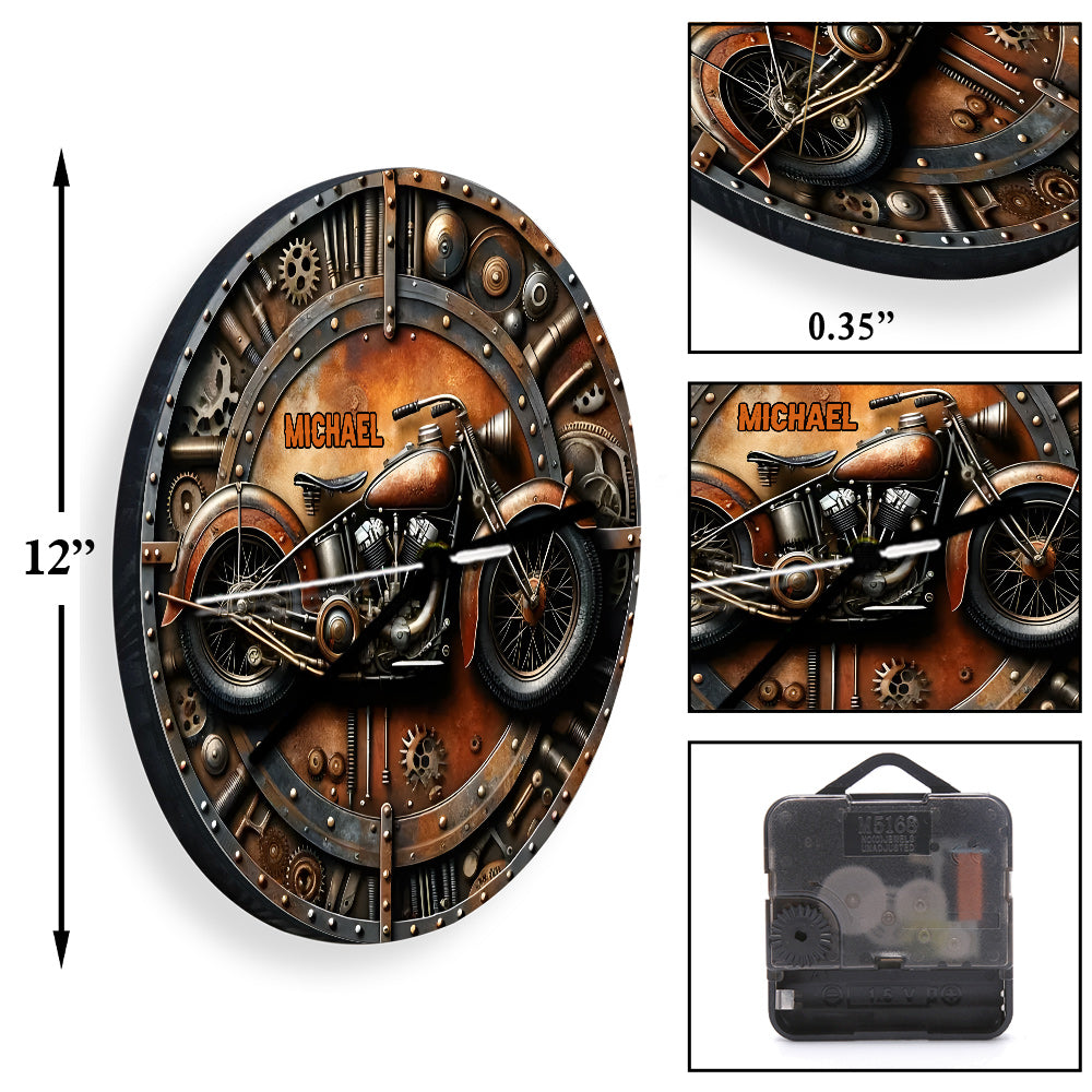 Time To Ride - Personalized Biker Wall Clock